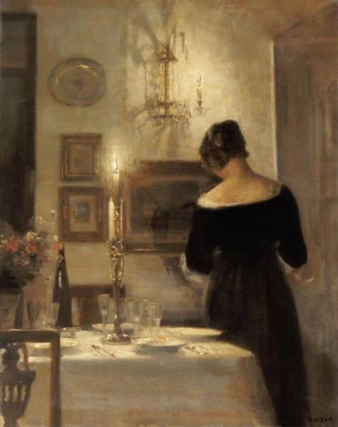 Woman Near The Dinner Table 1900