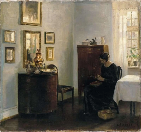 과일 그릇을 들고 있는 여인(1900~1910년)