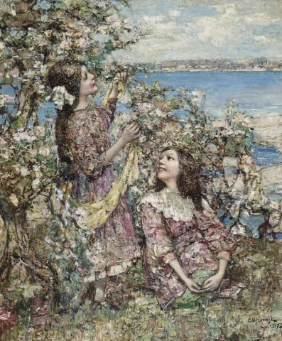Amidst The Spring Blossom 1917