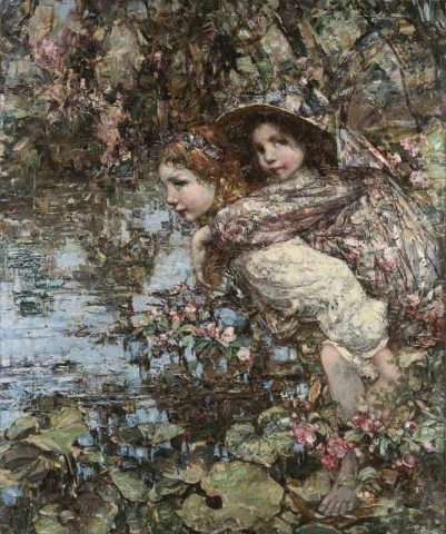 By The Lily Pond 1911