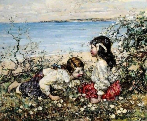 Crianças à beira-mar 1920