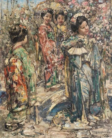 Las niñas geishas 1921