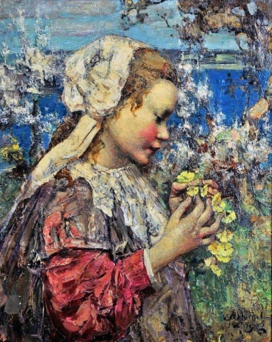 앵초를 안고 있는 어린 소녀 1906