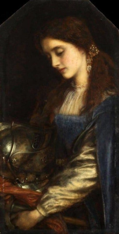 Элейн в доспехах Ланселота 1867 г.