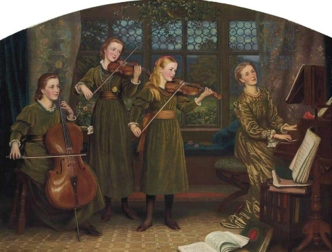 Il quartetto domestico Mrs Vernon Lushington e i bambini 1883