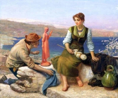 The Potter S Courtship Ca. 1886
