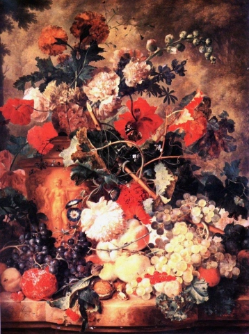 Huysum Jan Van Flowers And Fruit
