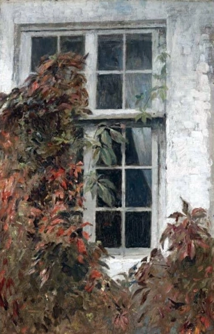 Ein Gartenfenster in Liselund 1900