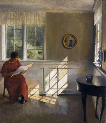 En solbelyst interiör 1909