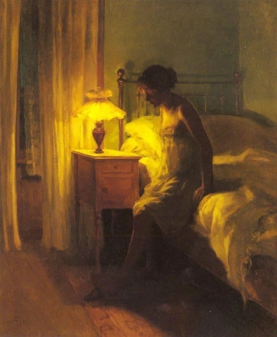 Makuuhuoneessa 1901