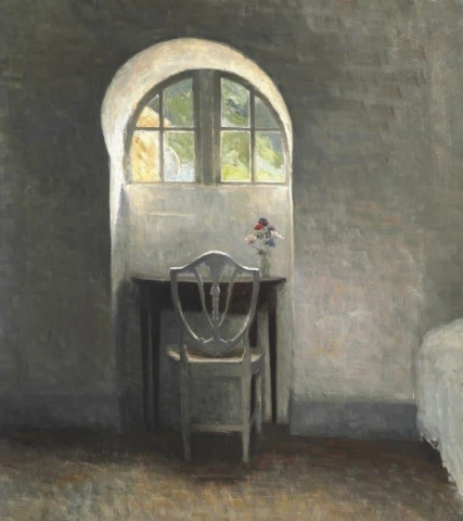 Interiør Fra Liselund Slot 1916