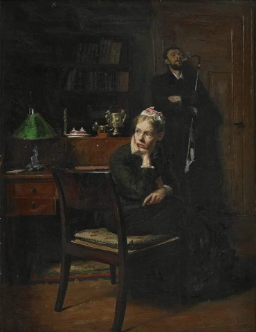 인테리어 Med Man Och Kvinna 1885