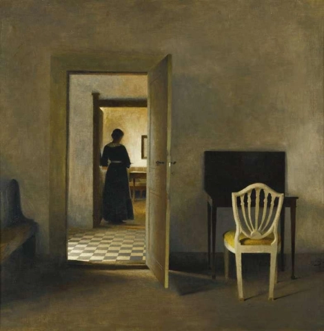 Interior With White Chair 1907
