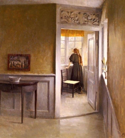 Mirando por la ventana 1908