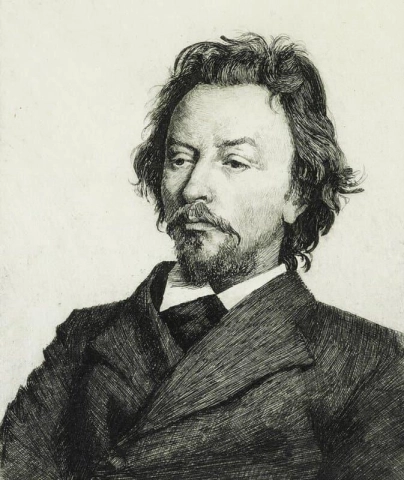 Retrato de Vilhelm Hammershoi 1900