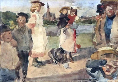 Crianças no Oosterpark Amsterdã, cerca de 1892-96