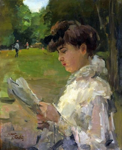 Menina lendo por volta de 1906