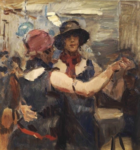 Kvinnor som dansar på ett café i Haag ca 1926