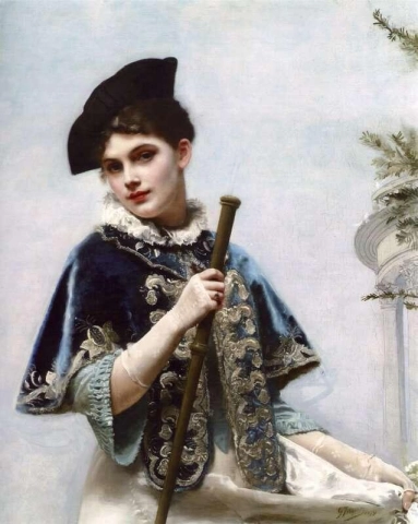 A Portrait Of A Noble Lady 1879