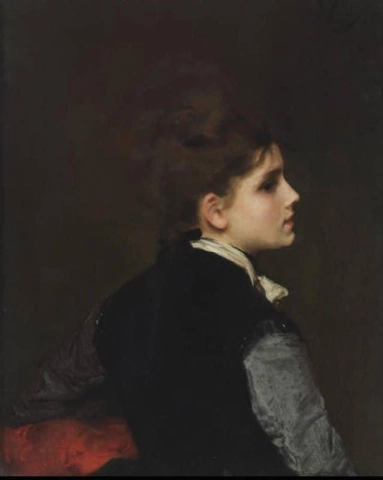 A Young Woman In Profile