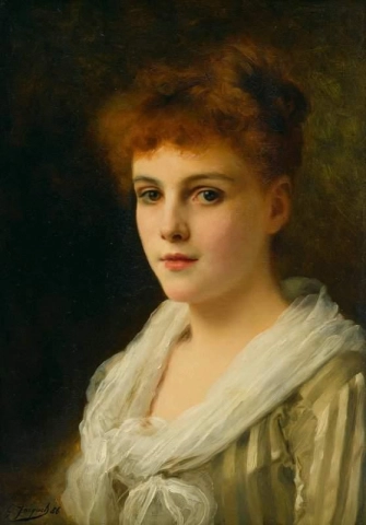 赤褐色头发的美女 1886