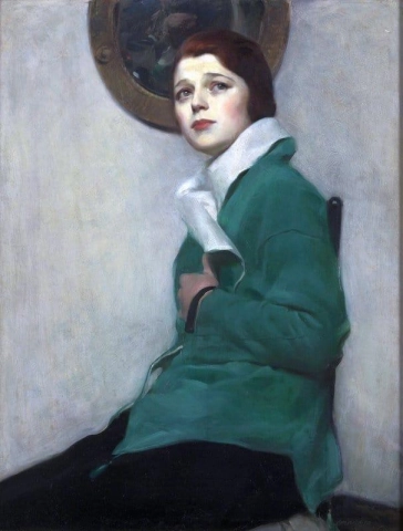 Porträt einer Dame in Grün
