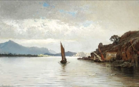 Avondsfeer vermoedelijk in de Bosporus 1874