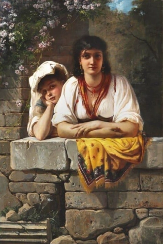 Due giovani donne italiane 1878