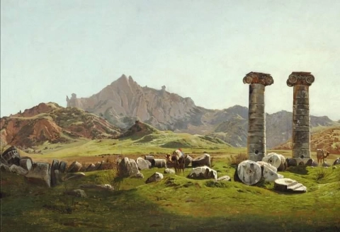 Veduta della pianura lidia vicino a Sardi 1873