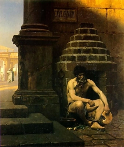 Cave Canem, prigioniero di guerra a Roma