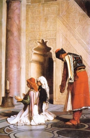 Nuoret kreikkalaiset moskeijassa