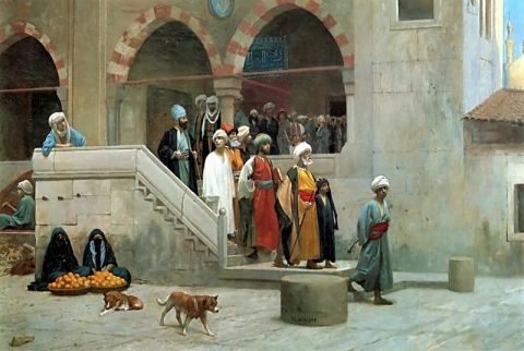 Utgång från moskén