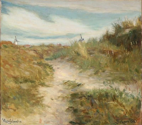 Una vista da Klitvej con i due mulini sullo sfondo