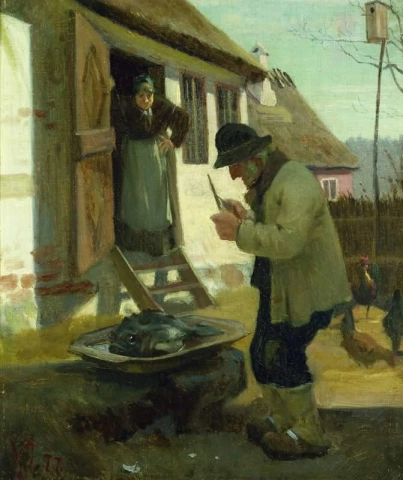 Gammel mann og klumpfisk 1877