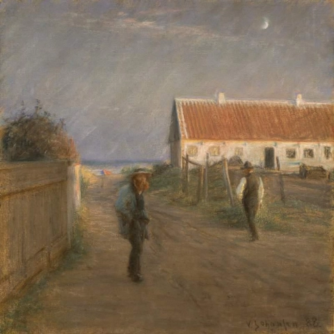 People At A Farm On The Outskirts Of Skagen Osterb