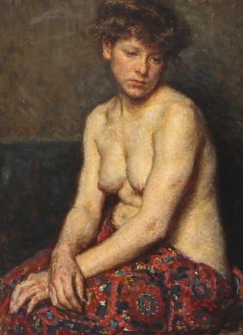 Portrett av en halvnaken kvinne 1904