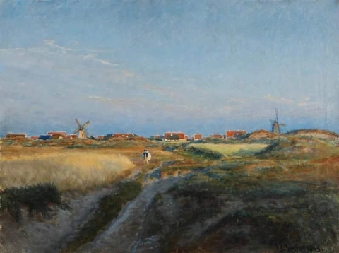 Landschaft aus Gl. Skagen in der goldenen Stunde 1889