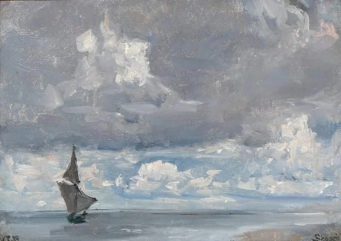 Die Wolken versammeln sich über den stillen Gewässern 1889