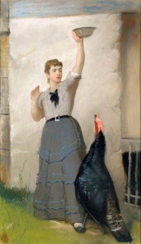 Feeding The Turkey Ca. 1872-80