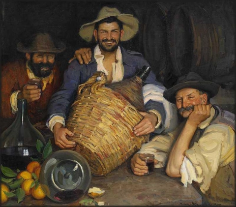 Tre Spanska Vinbonder 1910
