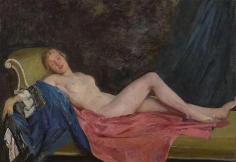 Liegender Akt der Frau des Künstlers Jane 1916