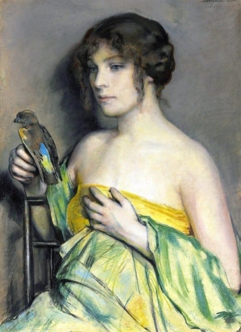 Женщина с попугаем