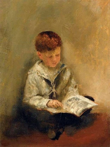 Pojke som läser