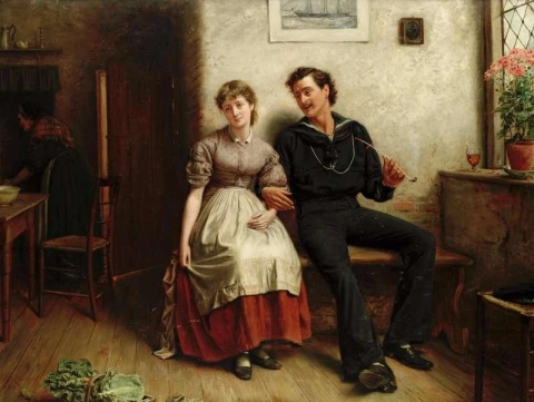 Das Mädchen, das einen Seemann liebt, 1880