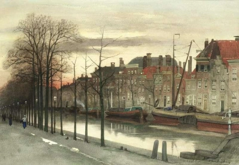 荷兰运河场景