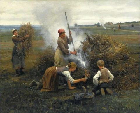 Brennende børste 1884