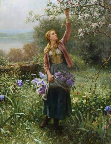 Blüten pflücken, ca. 1901
