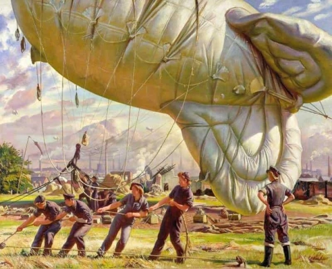 Um local de balões Coventry 1943
