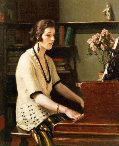 Al pianoforte Ca. 1921
