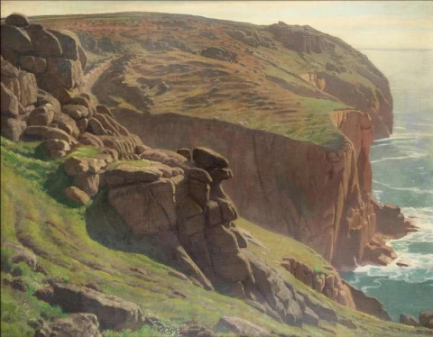 Utsikt över klipporna nära Sennen Cornwall
